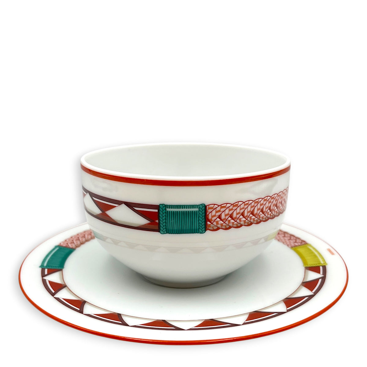 Tressage Equestres tea cup & saucer Multi-colour Porcelaine