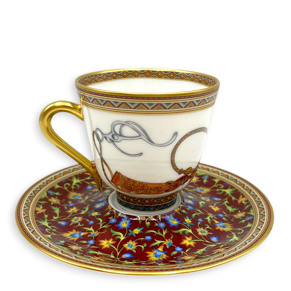 Cheval d'Orient coffee cup & saucer Multi-colour Porcelaine