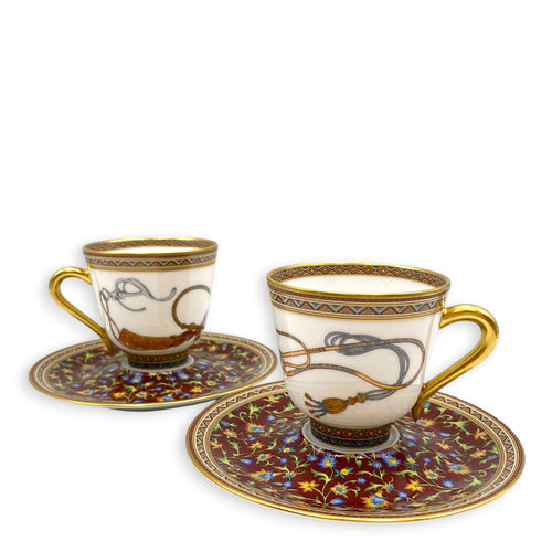 Cheval d'Orient coffee cup & saucer Multi-colour Porcelaine