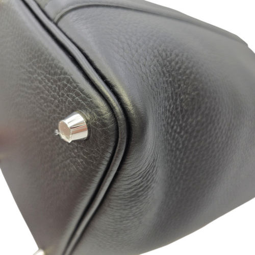 Picotin Touch 18 Noir in Ostrich/Clemence Palladium hardware