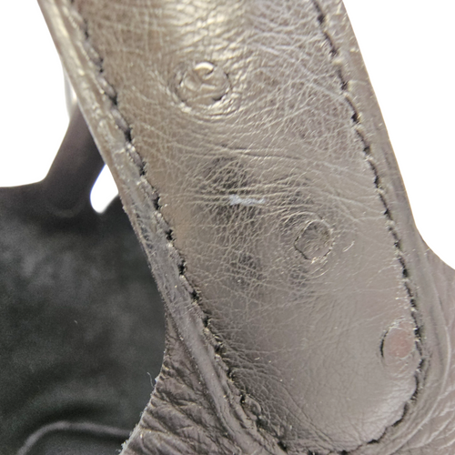 Picotin Touch 18 Noir in Ostrich/Clemence Palladium hardware