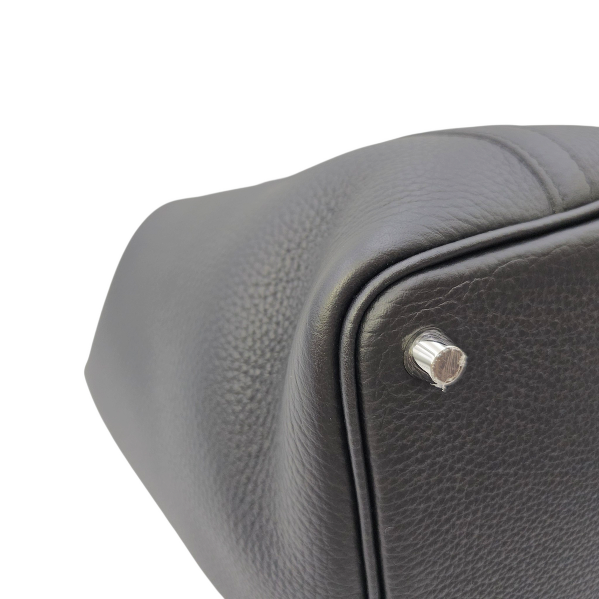 Picotin Touch 18 Noir in Ostrich/Clemence Palladium hardware