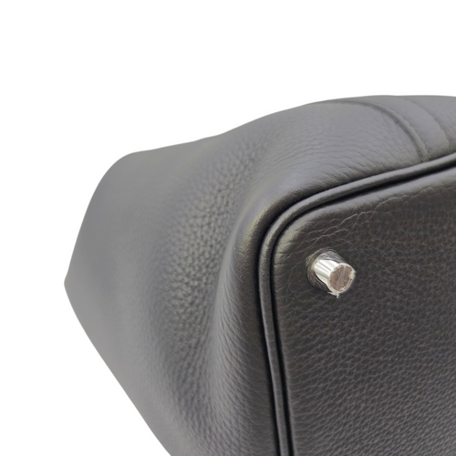 Picotin Touch 18 Noir in Ostrich/Clemence Palladium hardware