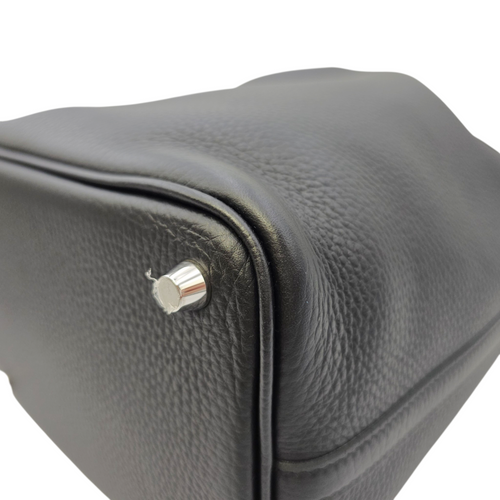 Picotin Touch 18 Noir in Ostrich/Clemence Palladium hardware