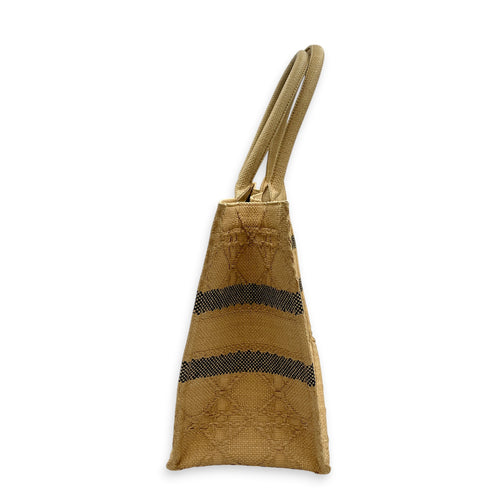 Book Tote Beige Tote Bag in Raffia