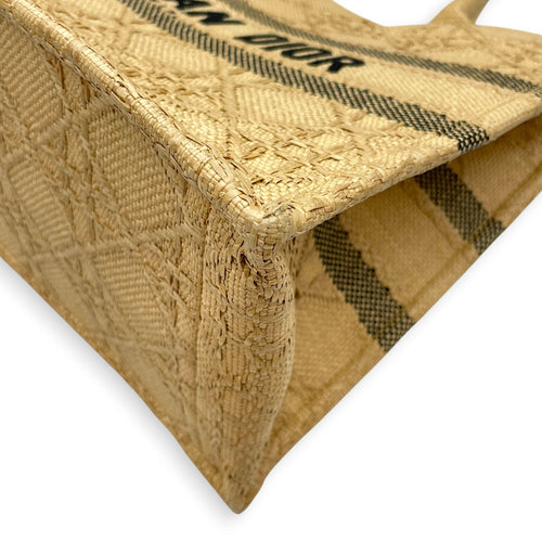 Book Tote Beige Tote Bag in Raffia
