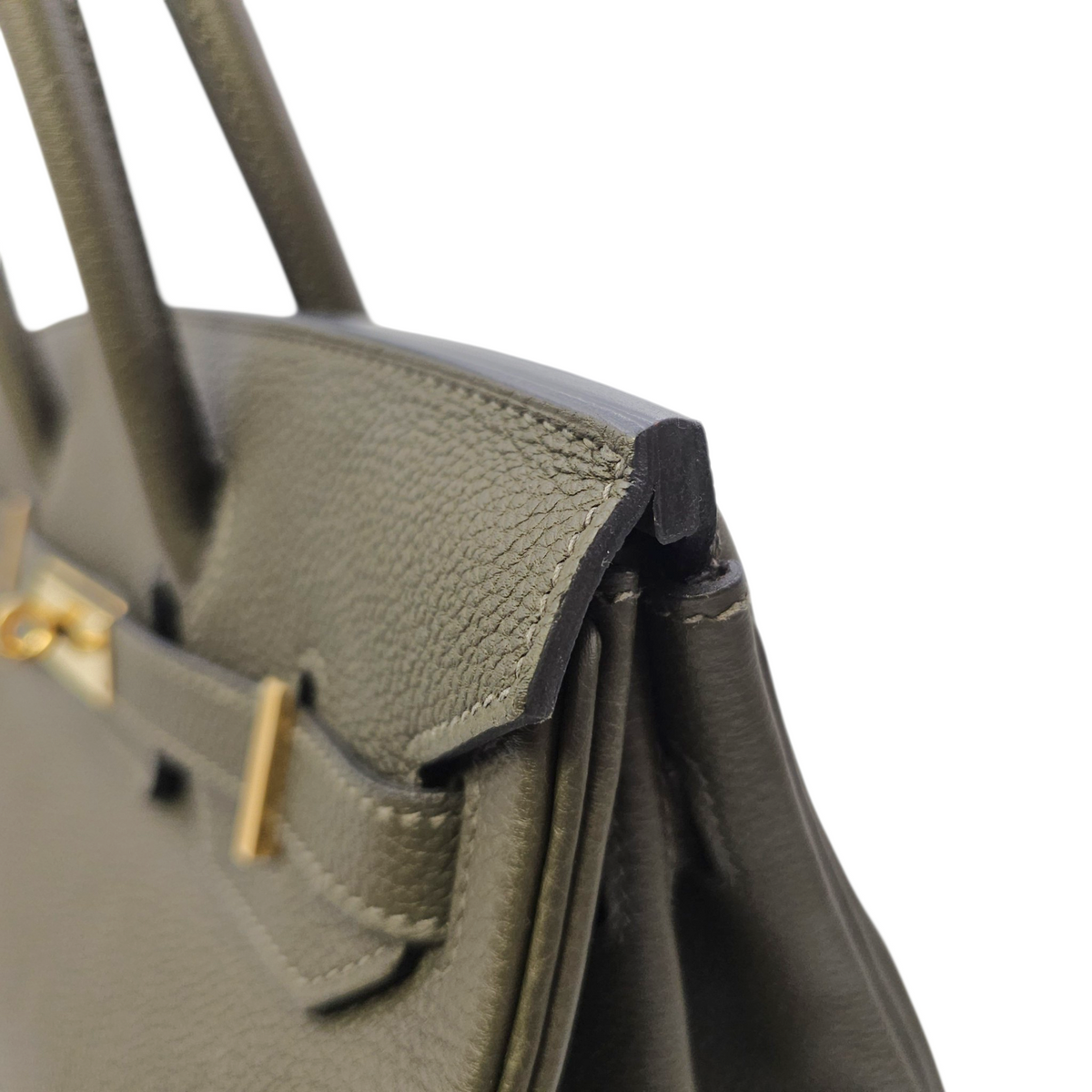 Birkin 30 Vert Marquis in Togo Gold hardware