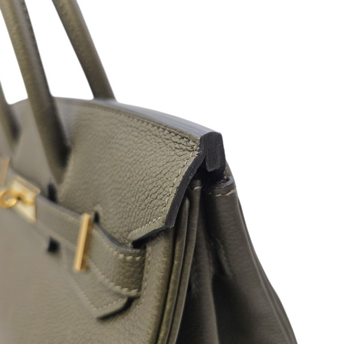 Birkin 30 Vert Marquis in Togo Gold hardware