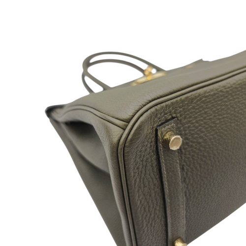 Birkin 30 Vert Marquis in Togo Gold hardware