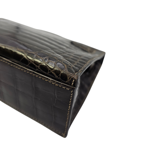 Kelly Pochette Graphite in Shiny Niloticus Palladium hardware