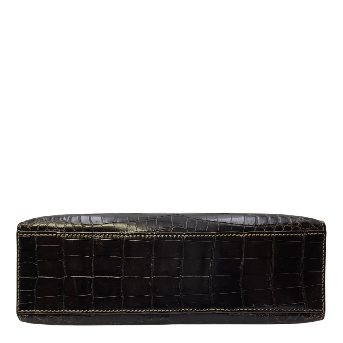 Kelly Pochette Graphite in Shiny Niloticus Palladium hardware