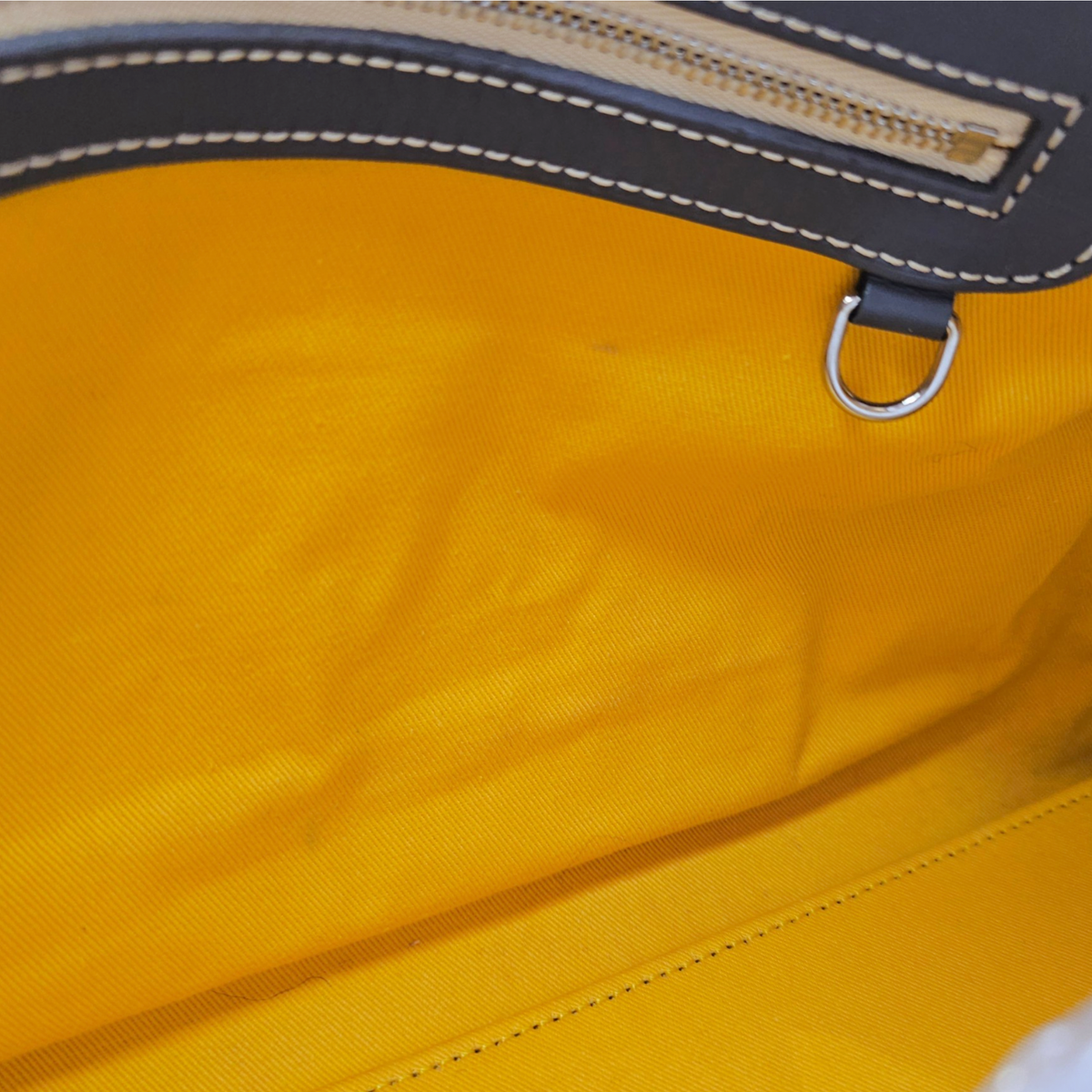 Croisiere Duffle  Grey Top Handle Bag in Coated Canvas Silver hardware