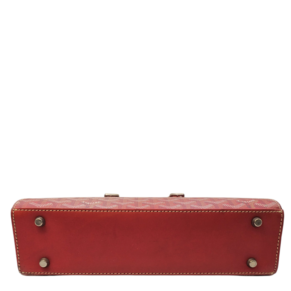 Comoros  Red Tote Bag in Coated Canvas Silver hardware