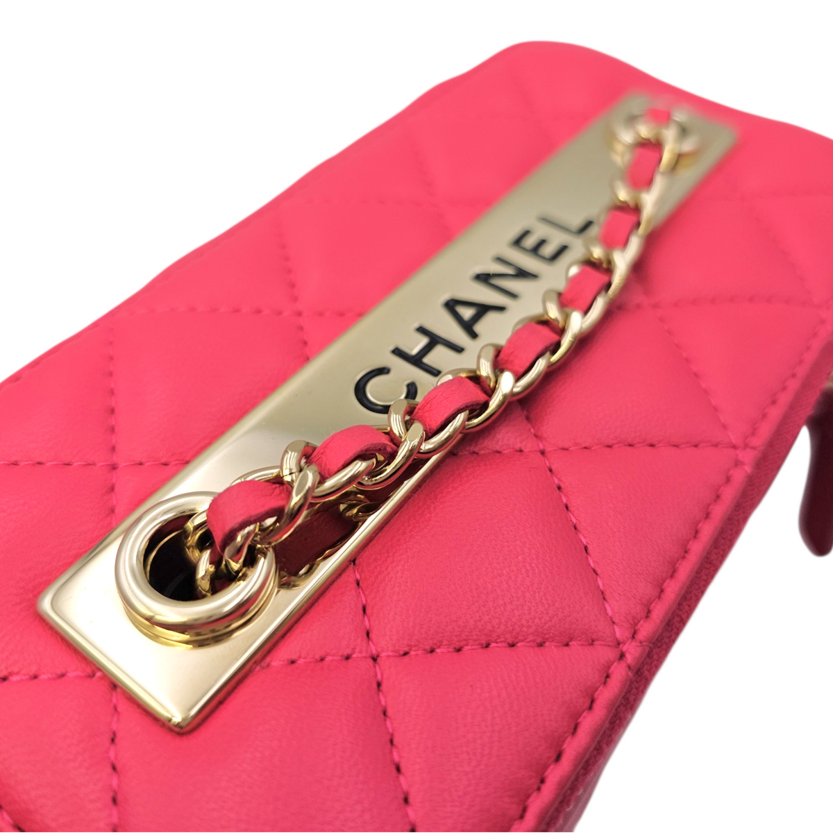 Vanity Pink Crossbody Bag in Lambskin Light Gold hardware