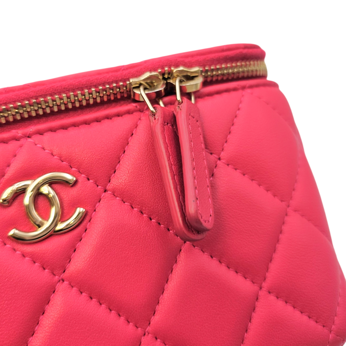 Vanity Pink Crossbody Bag in Lambskin Light Gold hardware