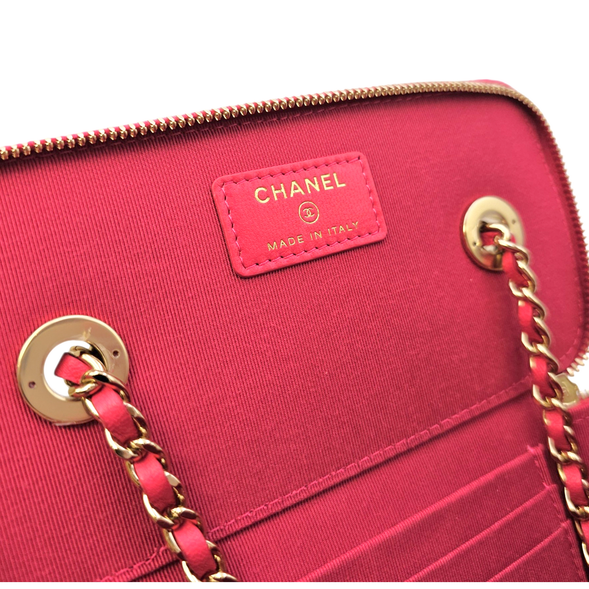 Vanity Pink Crossbody Bag in Lambskin Light Gold hardware
