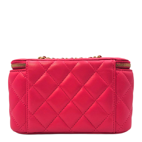 Vanity Pink Crossbody Bag in Lambskin Light Gold hardware