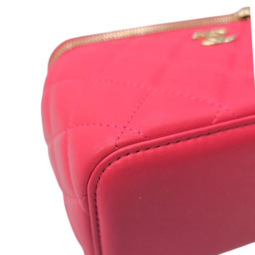 Vanity Pink Crossbody Bag in Lambskin Light Gold hardware