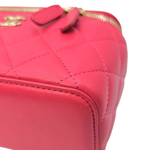 Vanity Pink Crossbody Bag in Lambskin Light Gold hardware