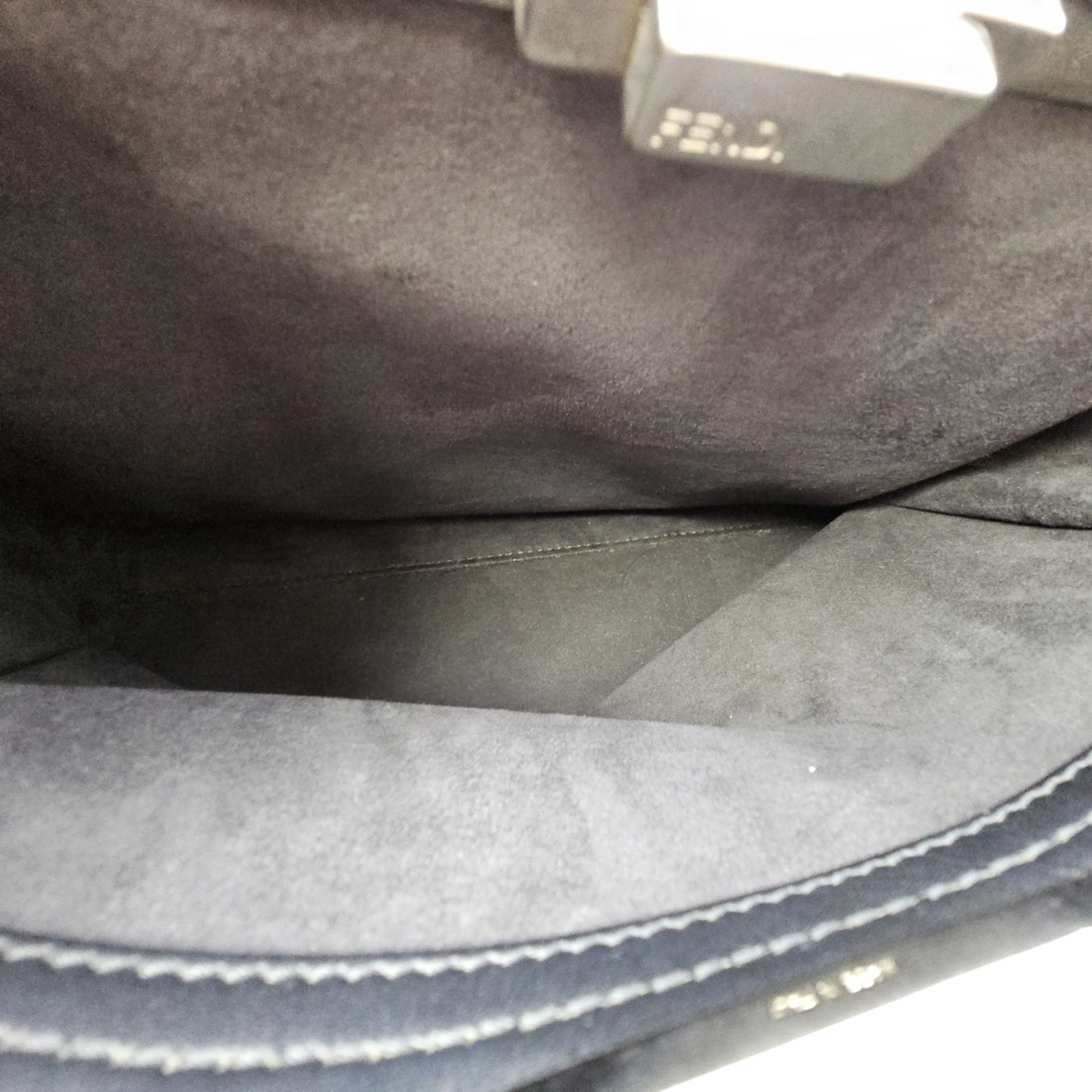 Peekaboo Black Top Handle Bag in Calfskin Silver hardware