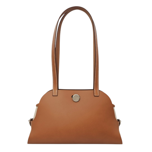 Tablier Sellier  Fauve/Gold/Ecru-beige in Vache Hunter/Swift/Toile Palladium hardware