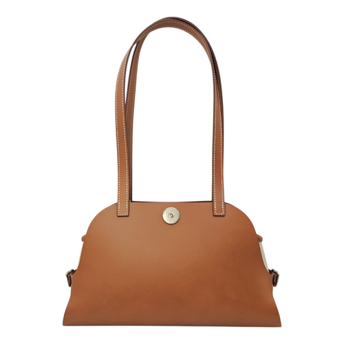 Tablier Sellier  Fauve/Gold/Ecru-beige in Vache Hunter/Swift/Toile Palladium hardware