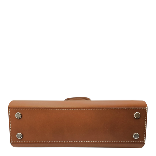 Tablier Sellier  Fauve/Gold/Ecru-beige in Vache Hunter/Swift/Toile Palladium hardware
