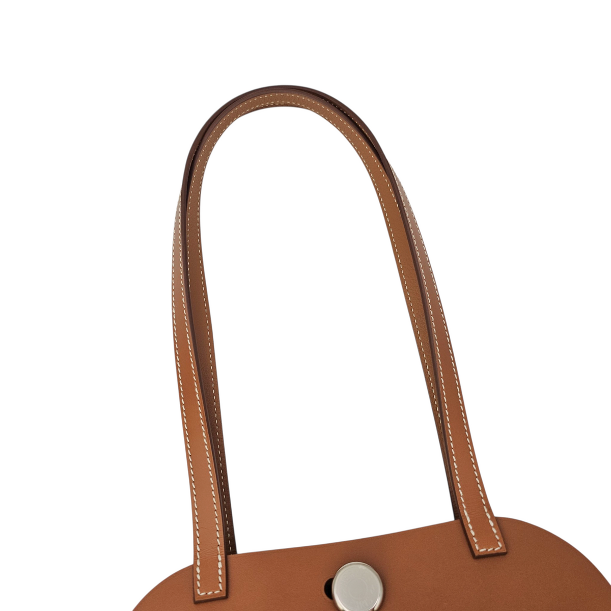 Tablier Sellier  Fauve/Gold/Ecru-beige in Vache Hunter/Swift/Toile Palladium hardware
