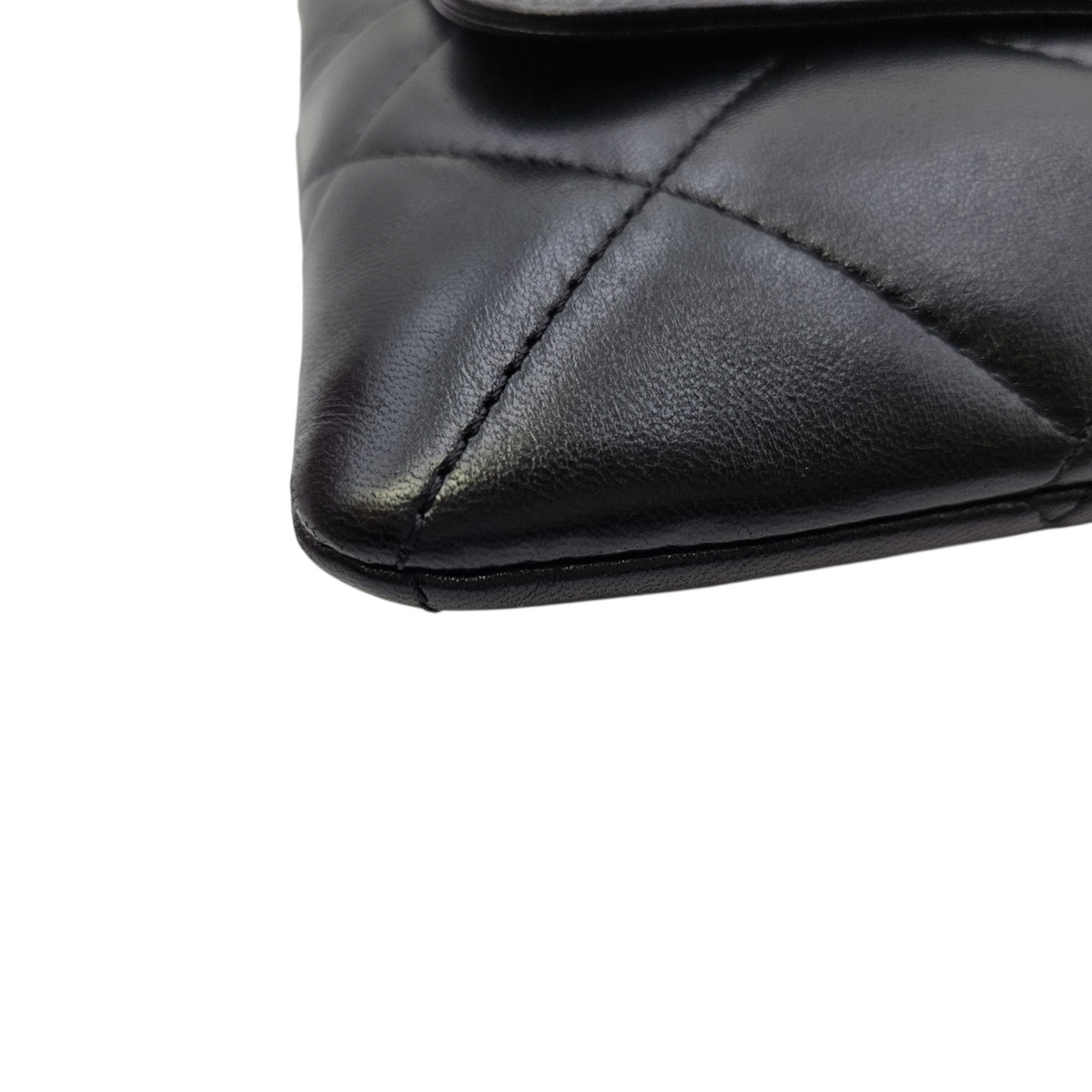 Clutch with Chain  24 Black Top Handle Bag in Lambskin Gold hardware