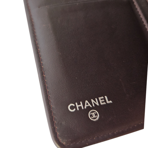Bi Fold  Black Wallet in Caviar Leather Silver hardware