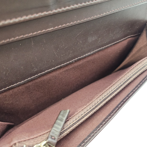 Bi Fold  Black Wallet in Caviar Leather Silver hardware