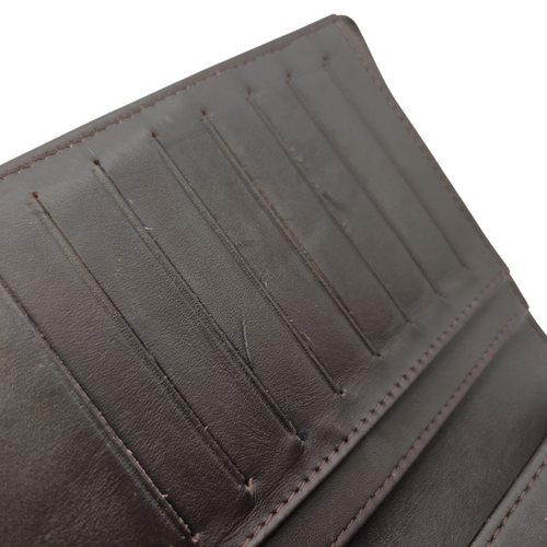 Bi Fold  Black Wallet in Caviar Leather Silver hardware