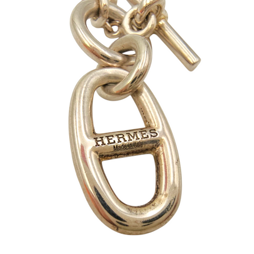 Chaine d'ancre pendant Necklace  Silver hardware