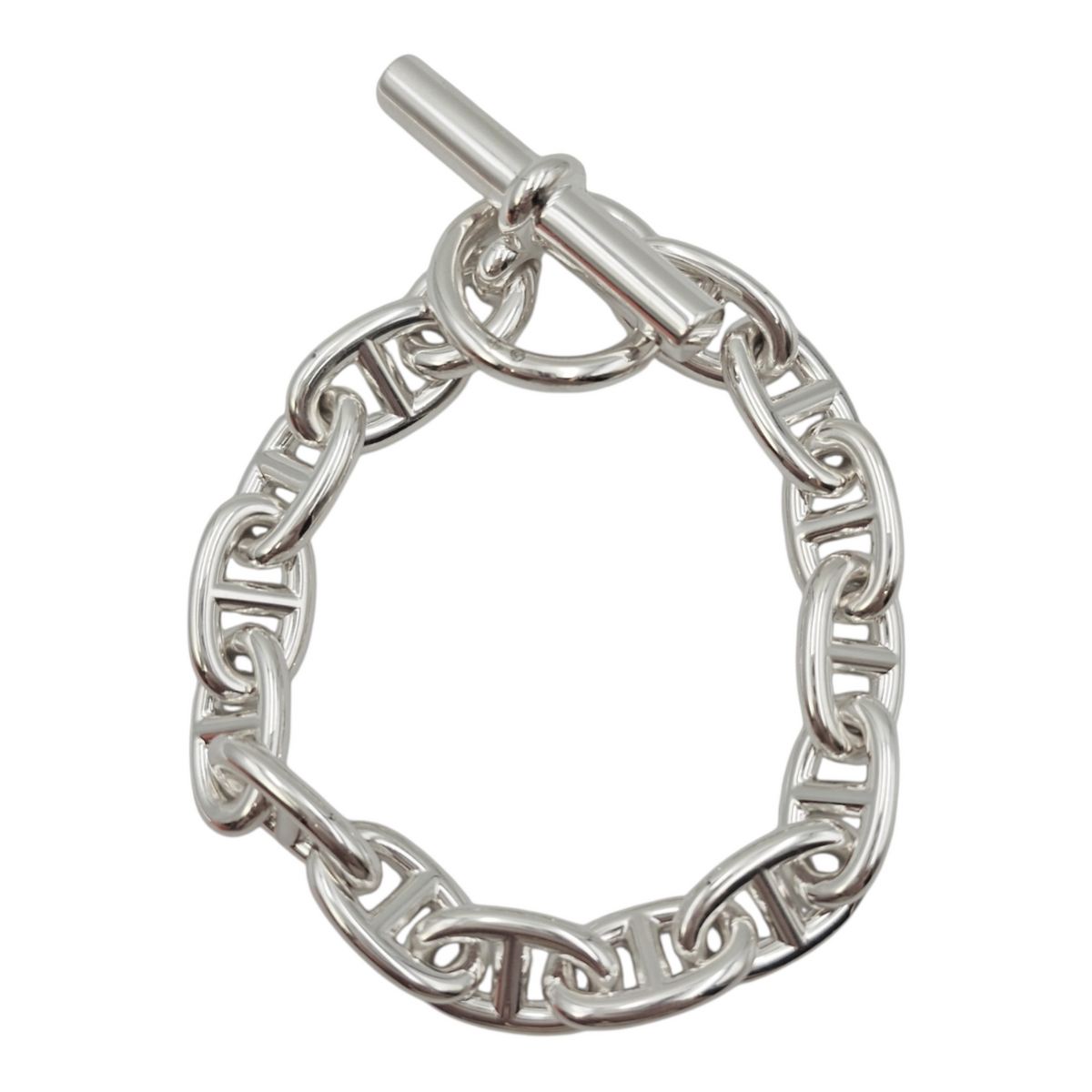 Chaine d'ancre bracelet, medium model, Sz:14 Bracelet Silver hardware