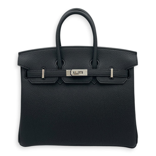 Birkin 25 Noir in Togo Palladium hardware