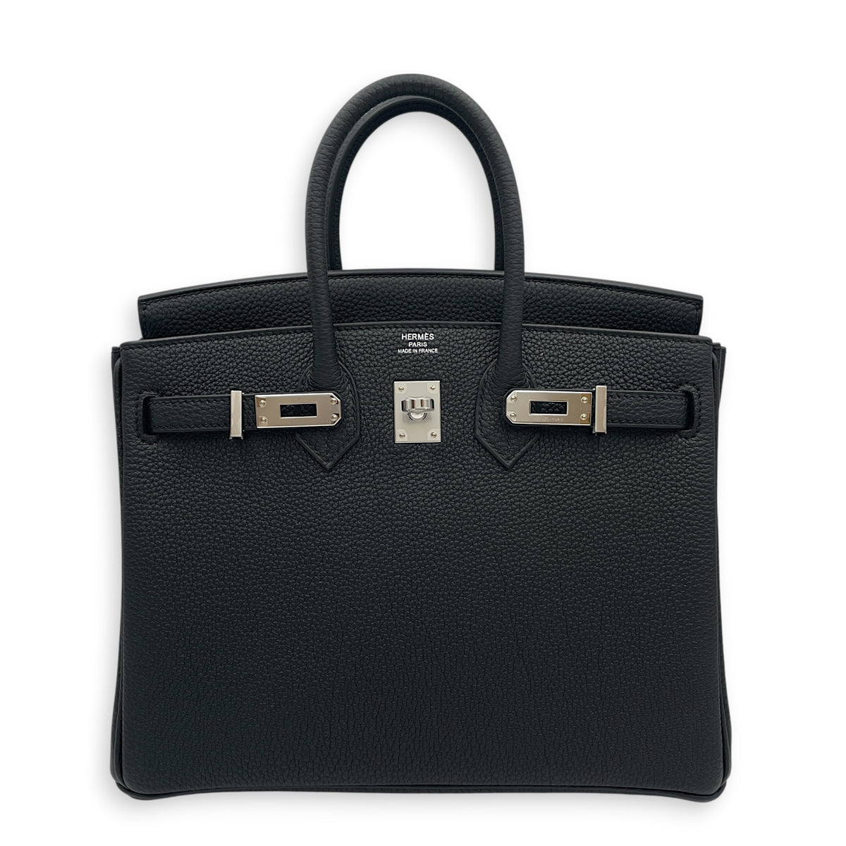 Birkin 25 Noir in Togo Palladium hardware