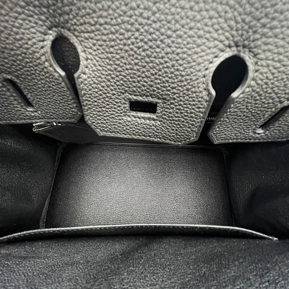 Birkin 25 Noir in Togo Palladium hardware