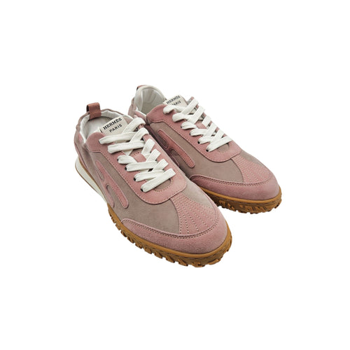 Jet Sneaker. Sz: 37 Rose Cancan/Rose Aquarelle Sneakers in Suede Leather