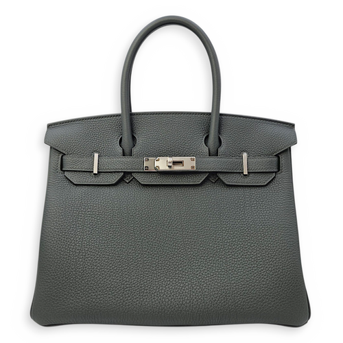 Birkin 30 Vert Mangrove in Togo Palladium hardware