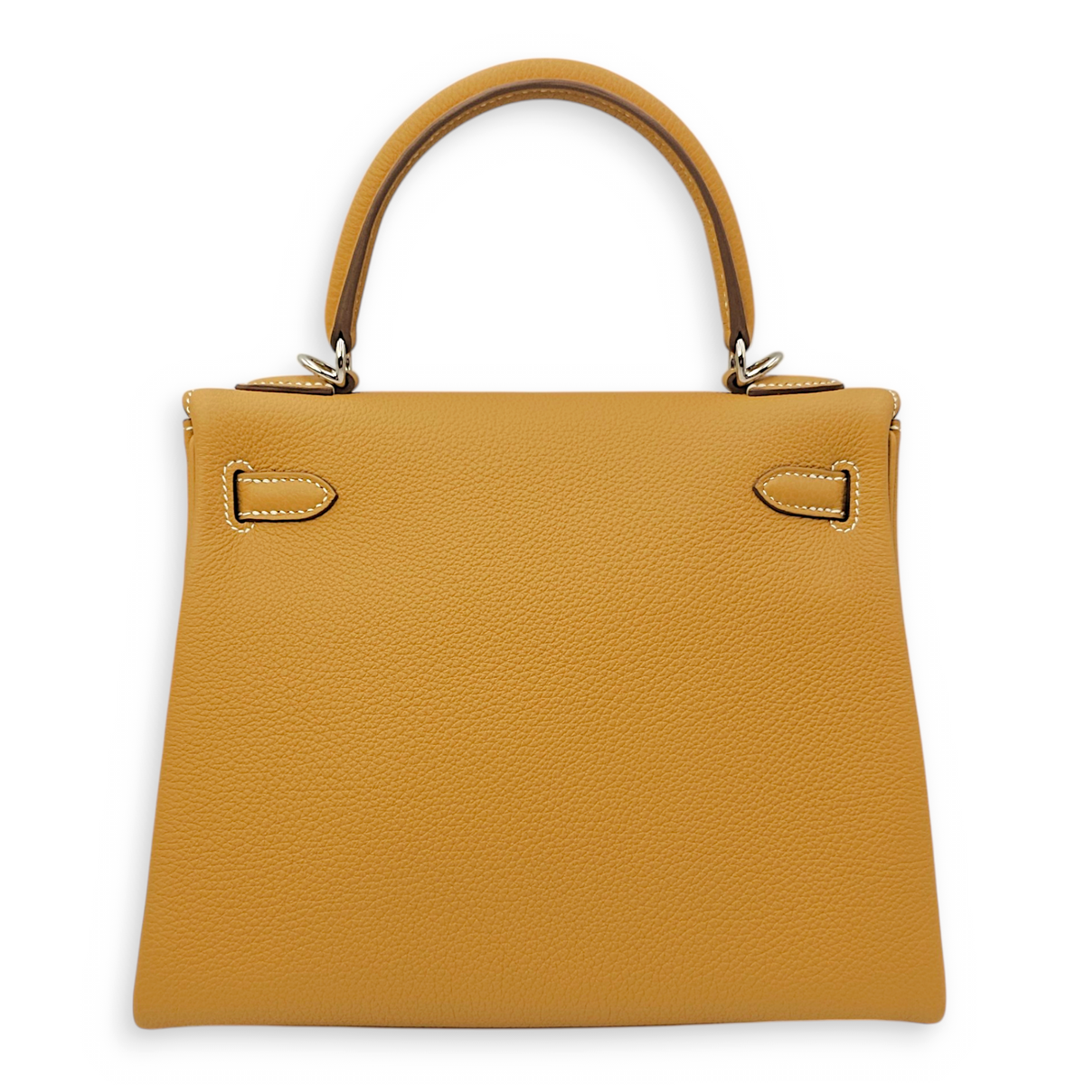 Kelly 25 Naturel Sable in Togo Palladium hardware
