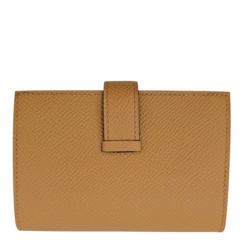 Bearn Mini Wallet  Biscuit Card Holder in Epsom Palladium hardware