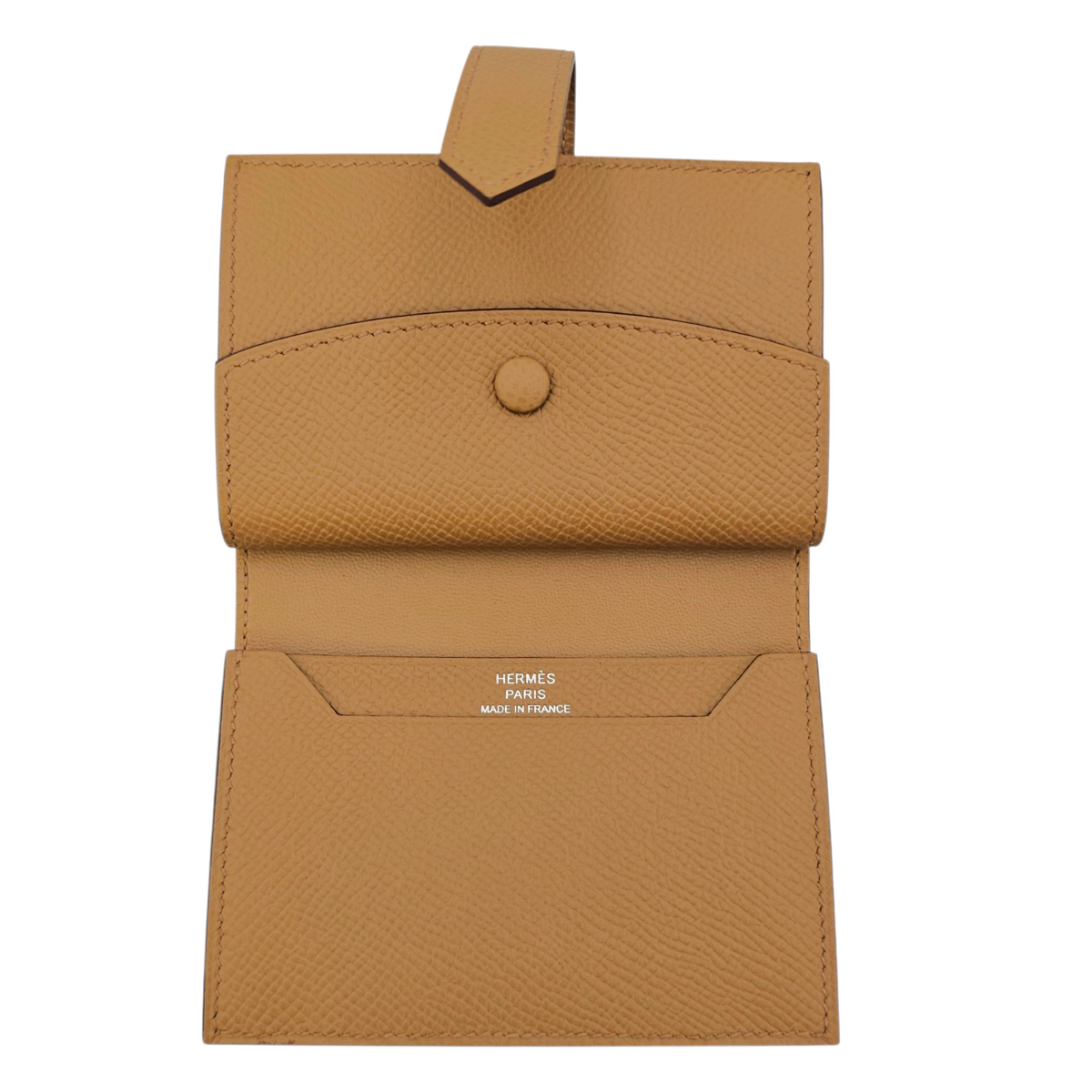 Bearn Mini Wallet  Biscuit Card Holder in Epsom Palladium hardware