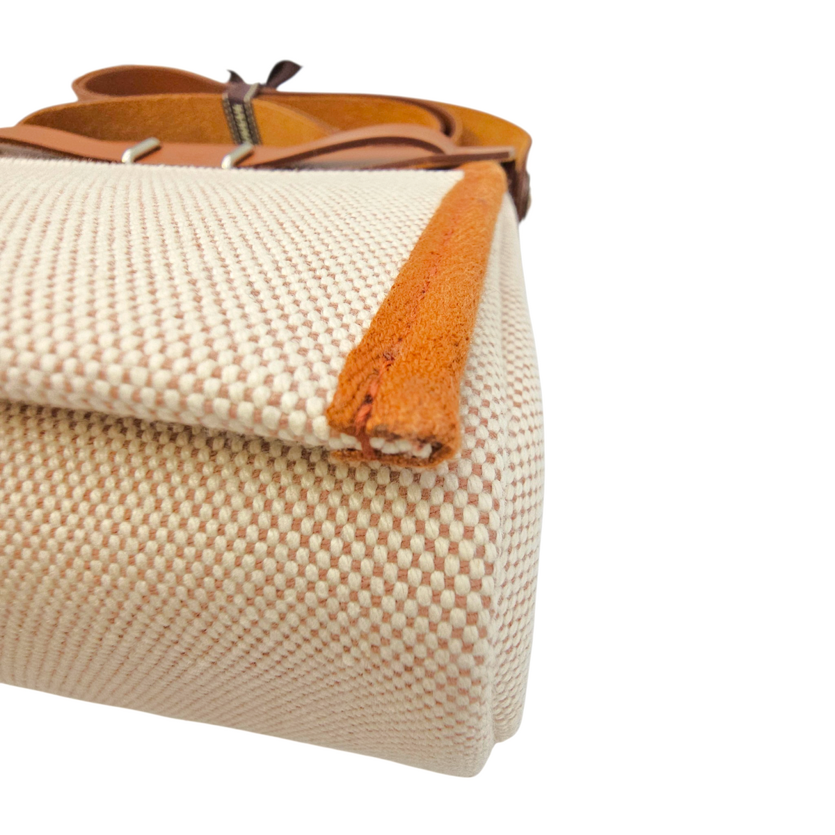 Herbag 20 Fauve/Beige-Ecru in Vache Hunter/Toile Palladium hardware