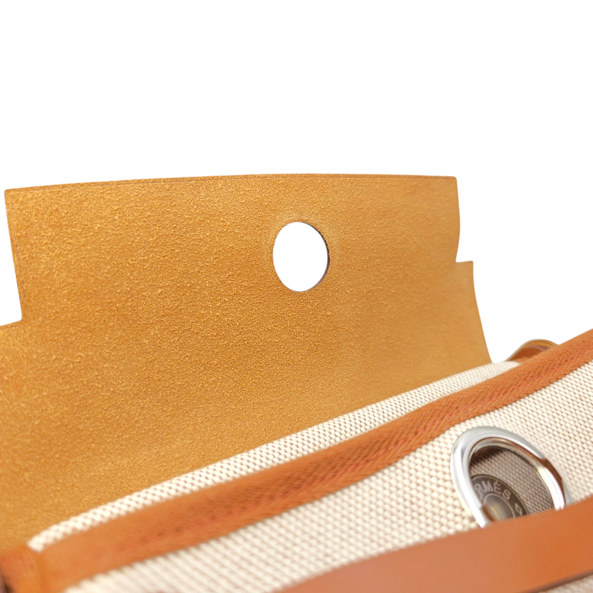 Herbag 20 Fauve/Beige-Ecru in Vache Hunter/Toile Palladium hardware