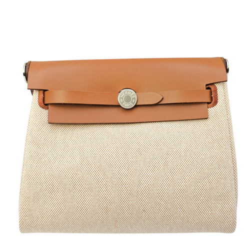 Herbag 20 Fauve/Beige-Ecru in Vache Hunter/Toile Palladium hardware