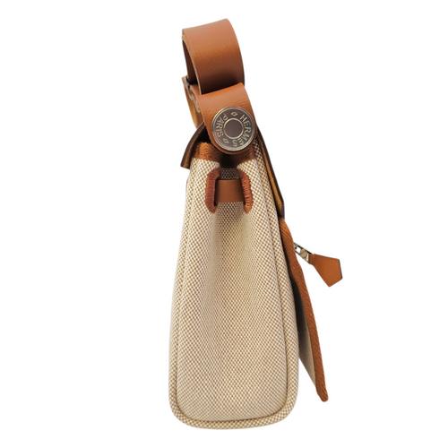 Herbag 20 Fauve/Beige-Ecru in Vache Hunter/Toile Palladium hardware