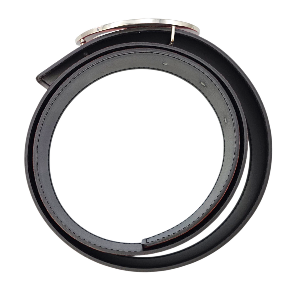 Chaine d'ancre Belt Kit. 32mm by 80cm Rouge/Noir Belt in Togo Lacquered Metal hardware