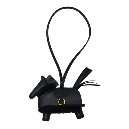 Rodeo Robeo Pluch PM  Black Charm in Milo Gold hardware