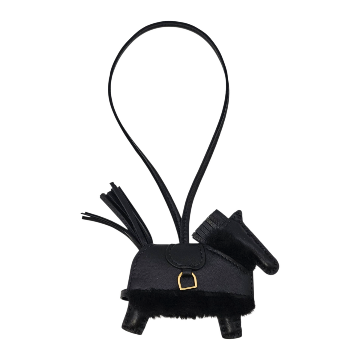 Rodeo Robeo Pluch PM  Black Charm in Milo Gold hardware
