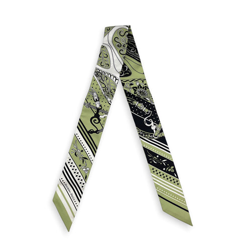Festival des Amazones Vert/Noir/Blanc Bandana Twilly